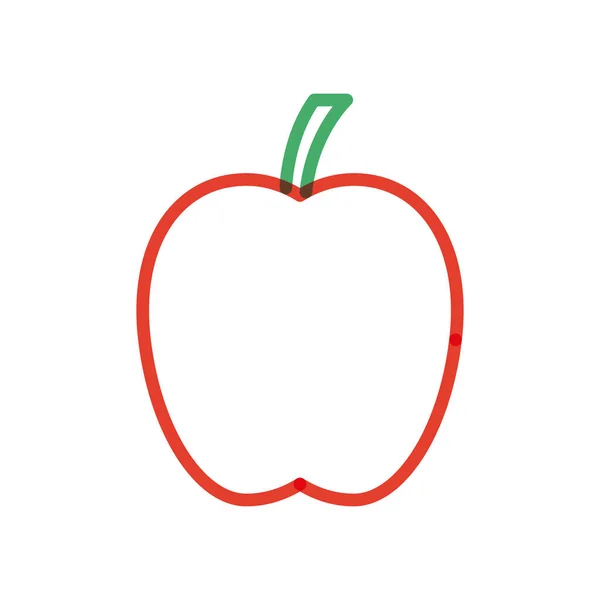 Disain vektor ikon gaya multiply buah apel terisolasi - Stok Vektor