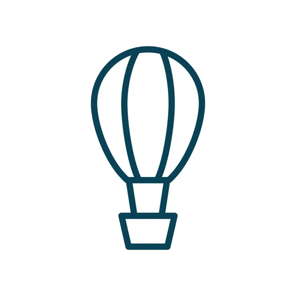 Isolated hot air balloon line style icon vector design — Stockový vektor