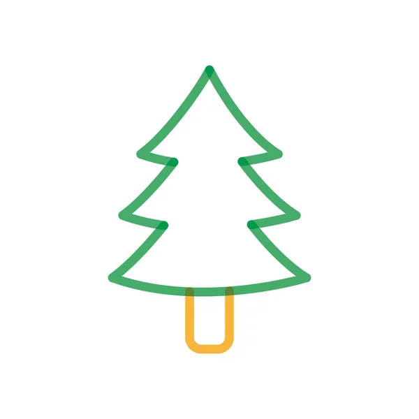 Isolated pine tree multiply line style icon vector design — Stockový vektor