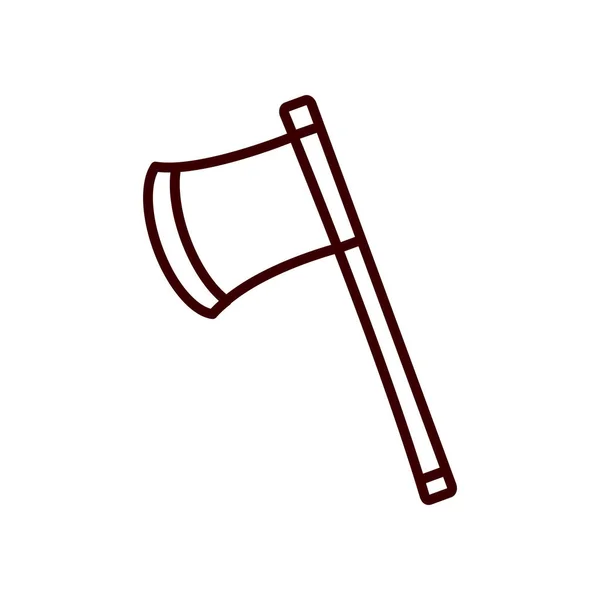 Isolated construction axe line style icon vector design — Stock Vector