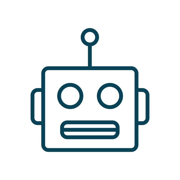 Isolated robot cartoon line style icon vector design — 图库矢量图片