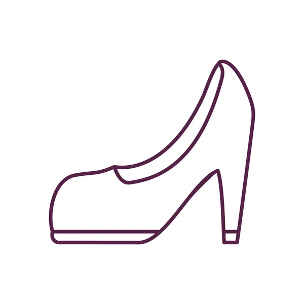 Isolated heel line style icon vector design — ストックベクタ