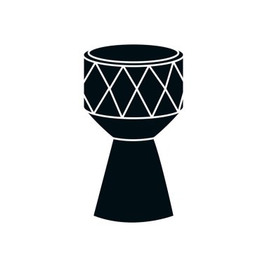 drum instrument silhouette style icon vector design
