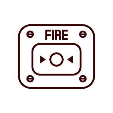 yangın alarm çizgisi biçim vektör tasarımı