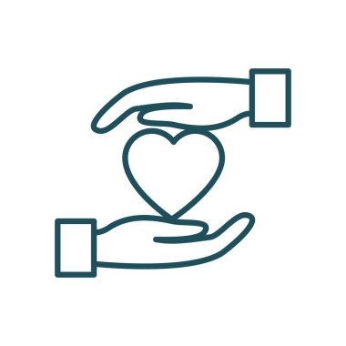 El çizgisi biçim vektör tasarımı arasındaki kalp