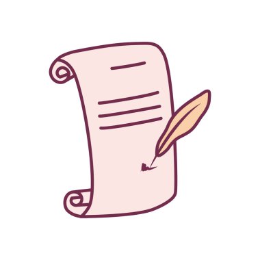 Kalem satırı ve biçim ikon vektör tasarımı ile izole edilmiş veri belgesi