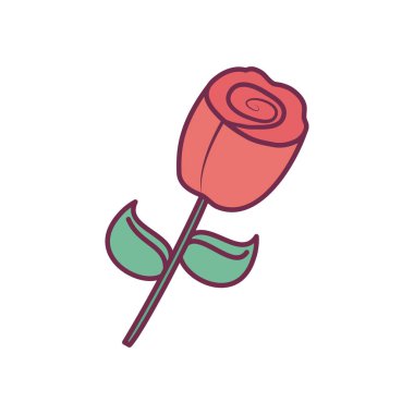 Isolated flower line and fill style icon vector design