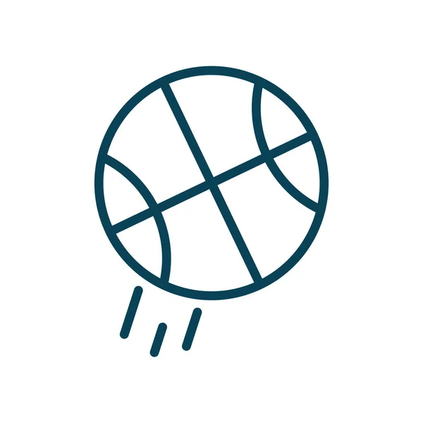 Isolato palla di stile linea di basket icona vettoriale design — Vettoriale Stock