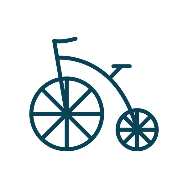 Icono de estilo de línea de bicicleta aislada diseño de vectores — Vector de stock