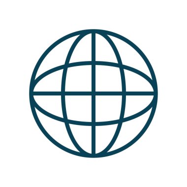 İzole edilmiş küresel küre çizgisi biçim vektör tasarımı