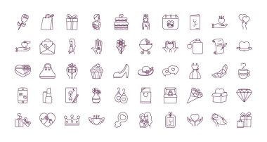 Mutlu anneler günü çizgisi biçim vektör dizaynı