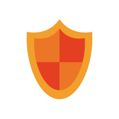 Güvenlik sisteminin asma kilidi düz biçim vektör tasarımı