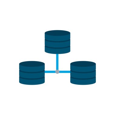 İzole edilmiş web sunucusu düz biçim ikon vektör tasarımı