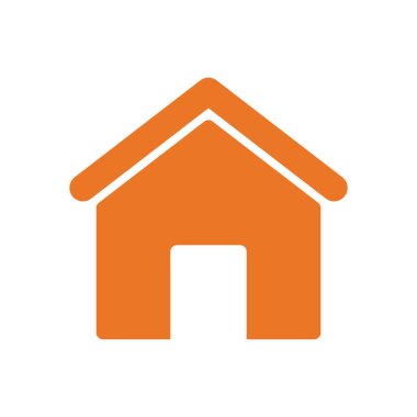 İzole edilmiş ev düz biçim ikon vektör tasarımı