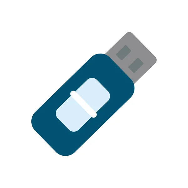 Aislado usb estilo plano icono de diseño de vectores — Vector de stock