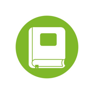 Isolated education book silhouette block style icon vector design