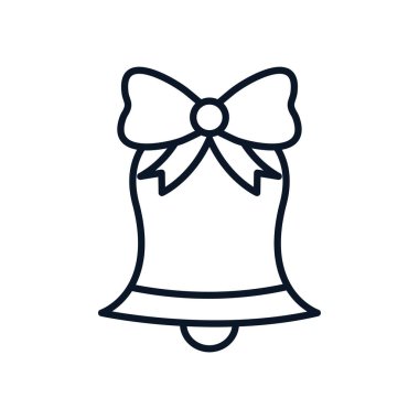 Papyon çizgisi biçim vektör tasarımı ile izole edilmiş çan