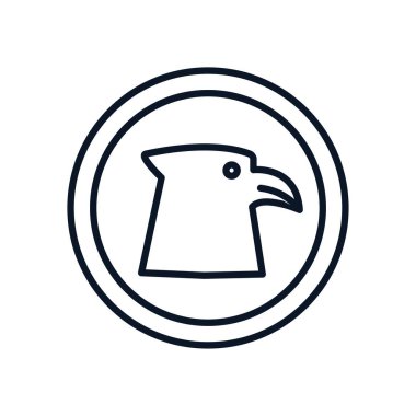 Isolated eagle bird line style icon vector design