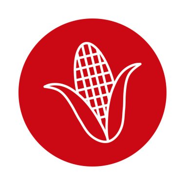 İzole edilmiş mısır bloğu biçim vektör tasarımı