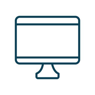 İzole edilmiş dijital bilgisayar çizgisi biçim vektör tasarımı