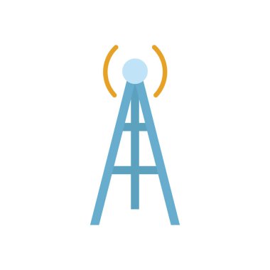 İzole edilmiş anten düz biçim ikon vektör tasarımı