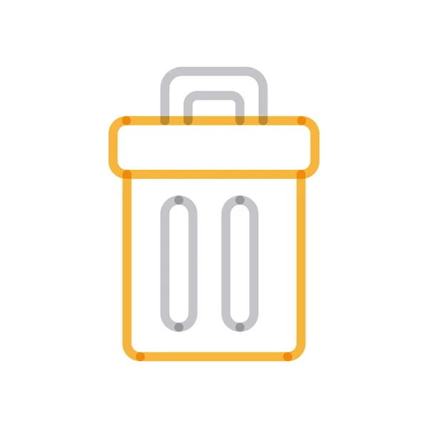 Isolated trash multiply line style icon vector design — Stock Vector
