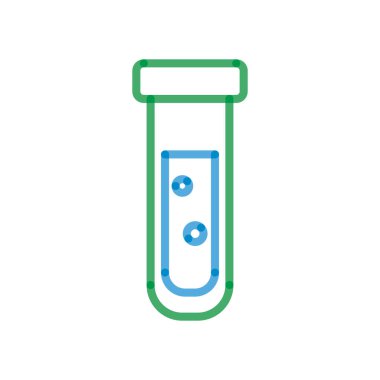 Isolated chemistry tube multiply line style icon vector design