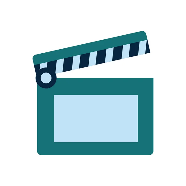 Isolated movie clapboard flat style icon vector design — Stock Vector