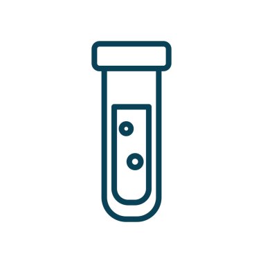 İzole kimya tüp çizgisi biçim vektör tasarımı