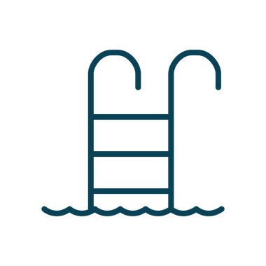 pool ladder line style icon vector design