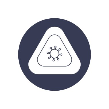 covid 19 virüs işareti simgesi konsepti, blok biçimi