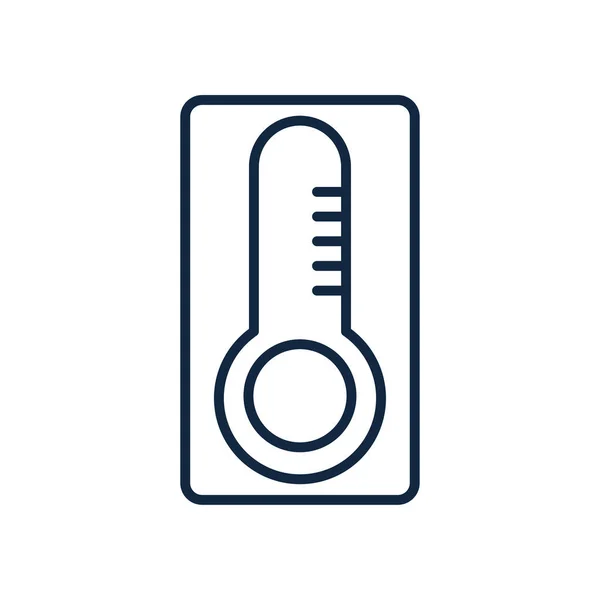 Иконка термометра, стиль линии — стоковый вектор