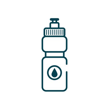 Damla simgesi olan su şişesi, satır biçimi