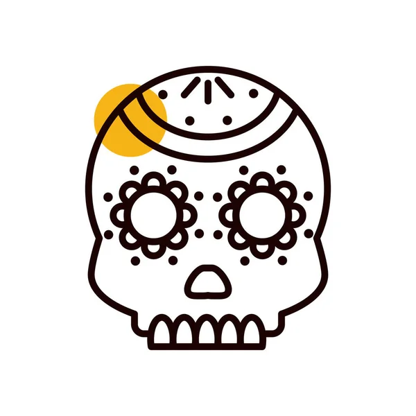 Cerveza mexicana mitad línea mitad color estilo icono vector diseño — Vector de stock