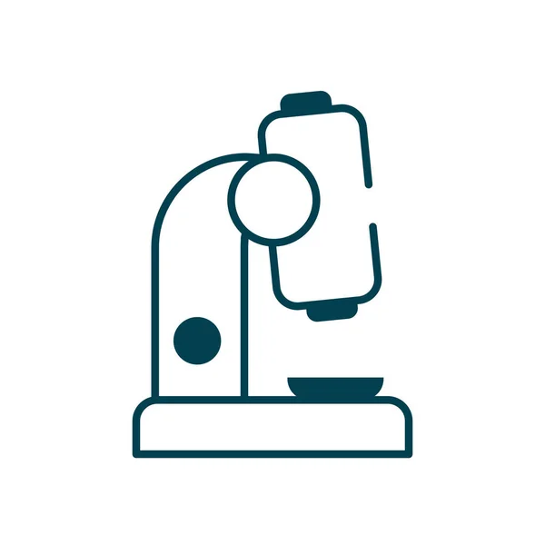 Microscope tool icon, line style — Stock Vector