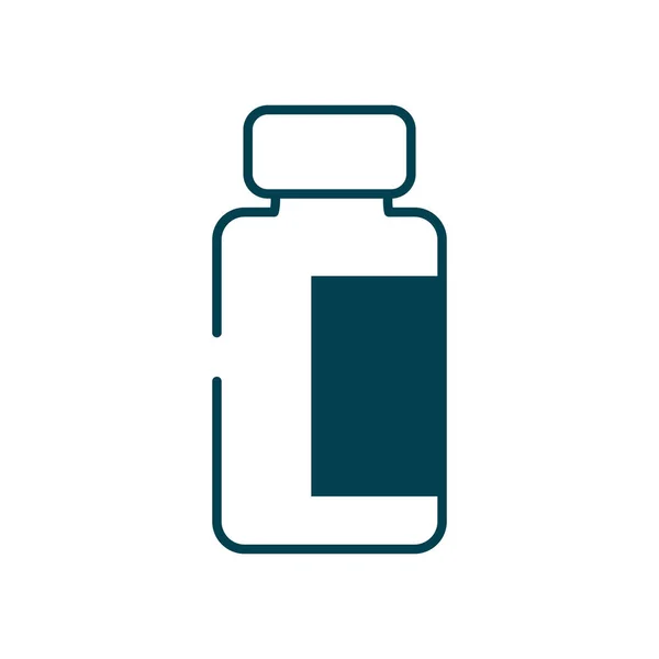 Medicine bottle icon, line style — Stock Vector