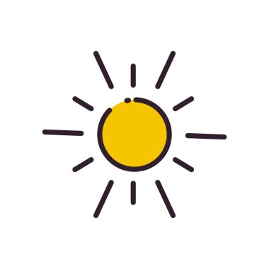 Isolated sun fill style icon vector design