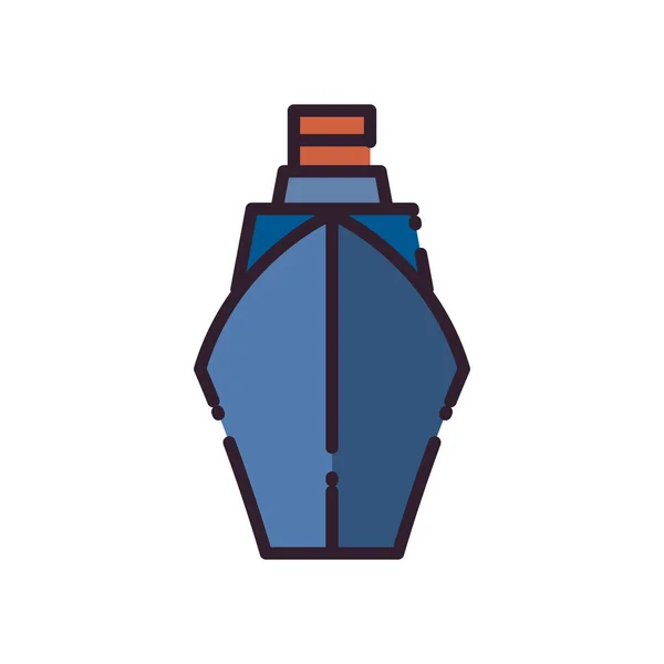 Isolated ship vehicle fill style icon vector design — Stockový vektor