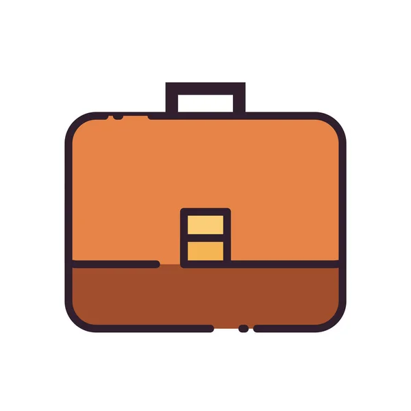 Diseño de vectores de icono de estilo de relleno de bolsa de maleta aislada — Vector de stock