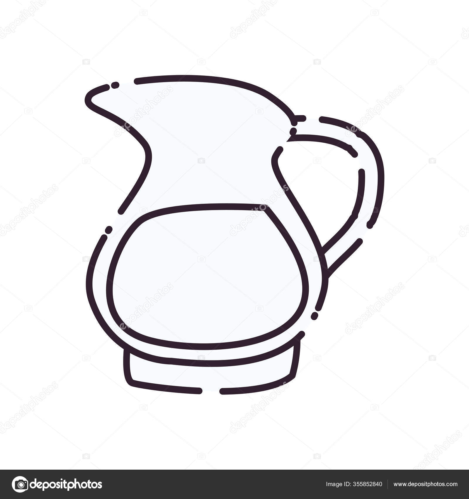 isolated juice jar with ice cubes line style icon set vector design stock vector c vec stock 355852840 depositphotos