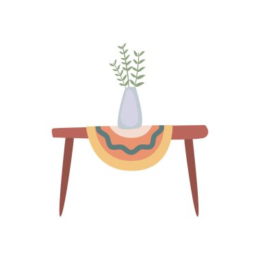 Tablo düz biçim vektör tasarımı üzerine izole edilmiş bitki