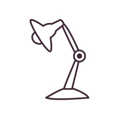 İzole edilmiş ev lambası çizgisi biçim vektör tasarımı