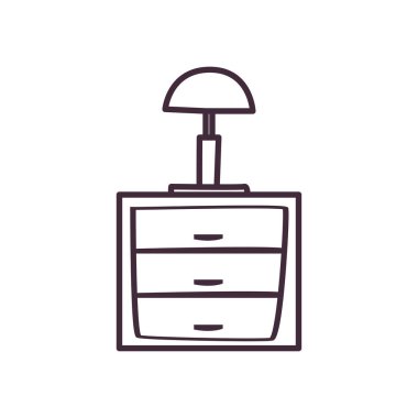 Tablo satırı biçim vektör tasarımı üzerine izole edilmiş ev lambası