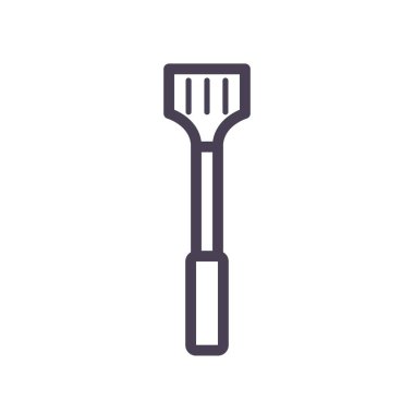 İzole edilmiş spatula gradyan biçim ikon vektör tasarımı