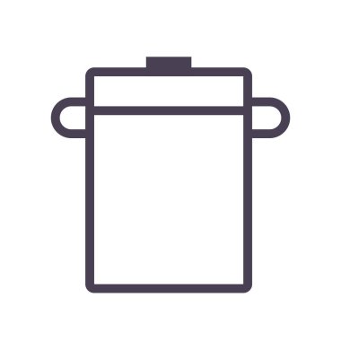 İzole edilmiş mutfak tenceresi gradyan biçim ikon vektör tasarımı