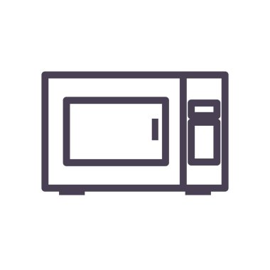 İzole edilmiş mikrodalga gradyan biçim ikonu vektör tasarımı