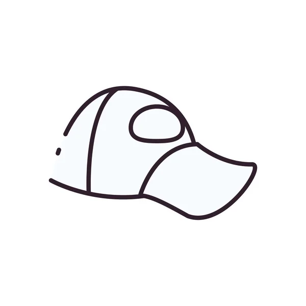 Diseño de vector de icono de estilo de línea de sombrero masculino aislado — Vector de stock