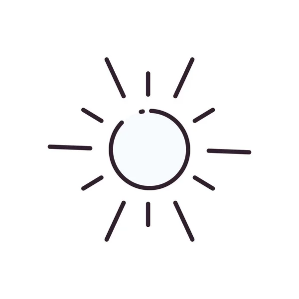 Design de vetor de ícone de estilo de linha solar isolado — Vetor de Stock