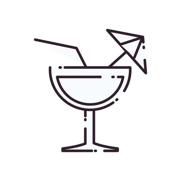 Isolated alcohol cocktail line style icon vector design — Wektor stockowy