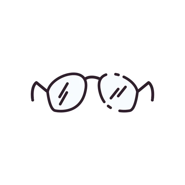 Isolated glasses line style icon vector design — Stok Vektör